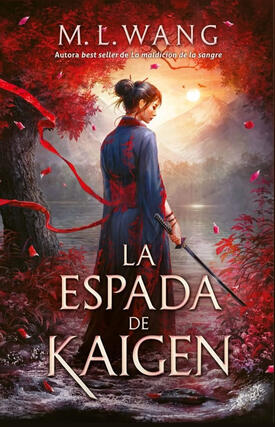 Portada de la edición en español de The Sword of Kaigen (La Espada de Kaigen) Portada de la edición en español de The Sword of Kaigen (La Espada de Kaigen) donde aparece Misaki, una de las protagonistas, con una katana desenvainada en una arboleda otoñal frente a un lago y con una cordillera y el sol de fondo.